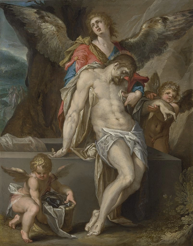 Bartholomeus Spranger - Il corpo di Cristo sorretto dagli angeli, Rijksmuseum Amsterdam
